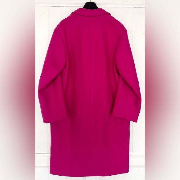STELLA McCARTNEY Double Breasted Mid-Length Coat. Fuchsia. Size 42 IT - Picture 3 of 10